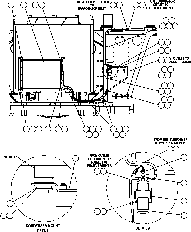 MOUNT, CONDENSER EK8764 KOMATSU
