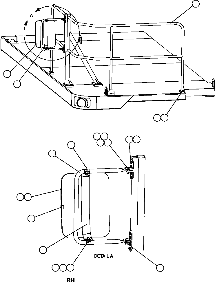 HANDRAIL, FRONT - RH EM1967 KOMATSU