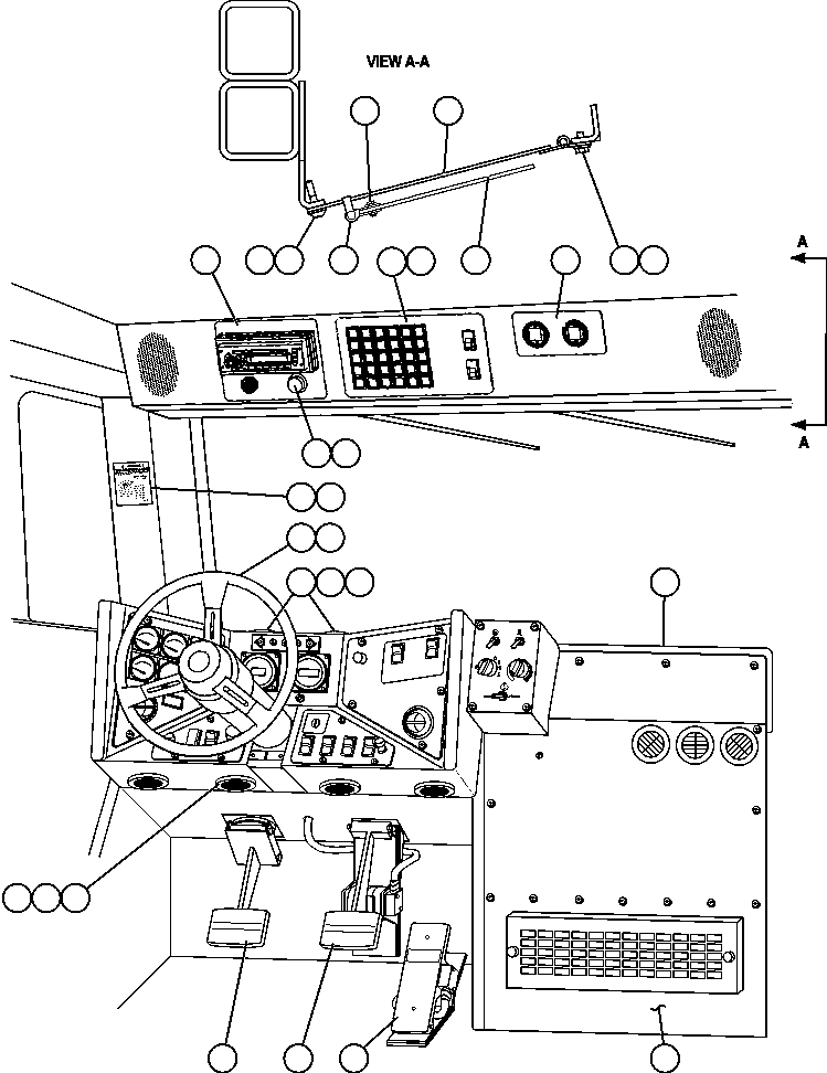 WARNING LIGHTS MODULE (SEE INDEX) (1) EM5394 KOMATSU