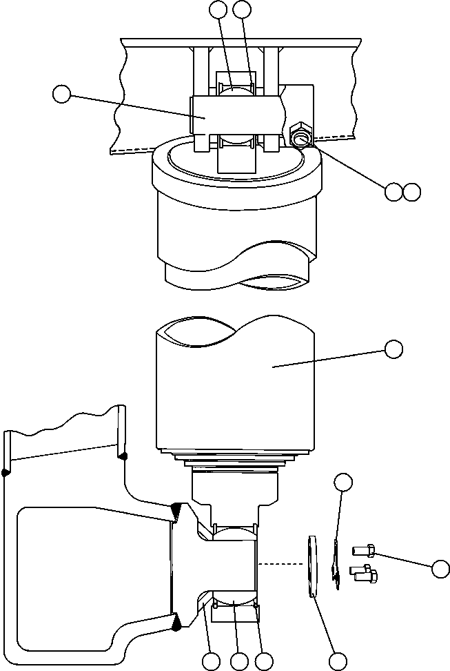 NOTE: (1) INCLUDED IN AK3734 UPPER HOIST PIN KIT. AK3734 KOMATSU