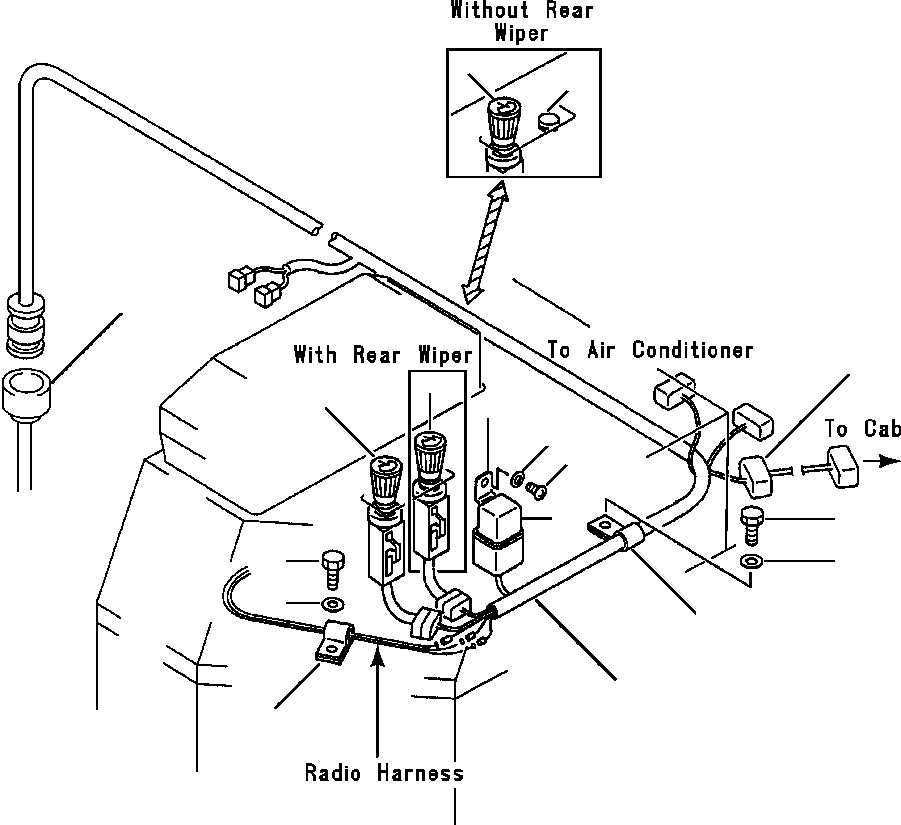 WIRE ASSEMBLY, TO CAB 426-06-12391 KOMATSU