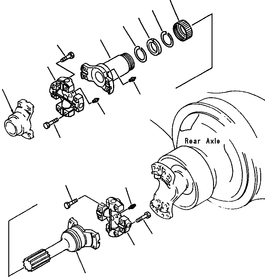 YOKE AND SHAFT ASSEMBLY 425-20-A1330 KOMATSU
