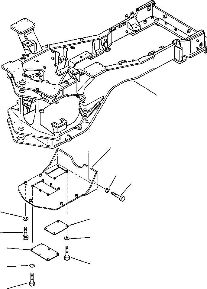 GUARD, UNDER (REAR FRAME) 425-971-1110 KOMATSU