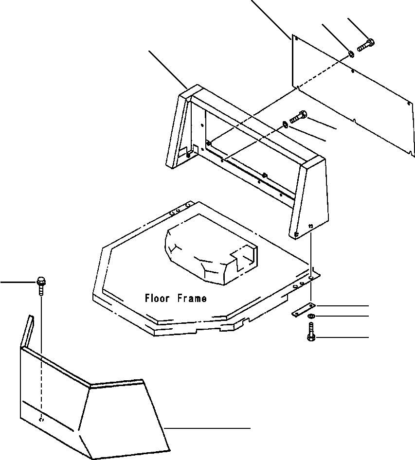 GUARD, OPERATOR'S COMPARTMENT (REAR) 426-54-16210 KOMATSU
