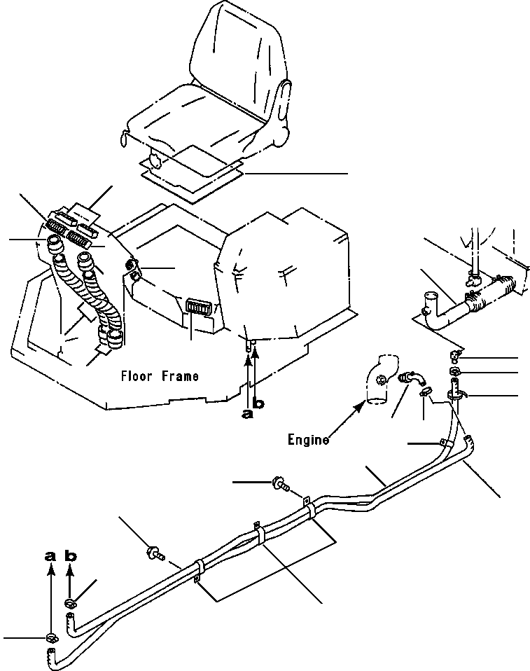 HOSE, ENGINE TO HEATER CORE 425-942-A110 KOMATSU