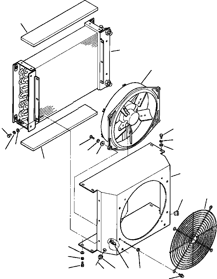 FAN AND MOTOR ASSEMBLY 425-963-AD80 KOMATSU