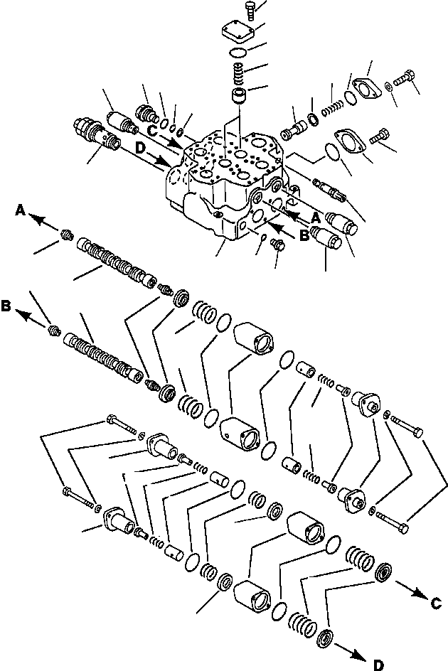 VALVE ASSEMBLY, 2-SPOOL 709-12-11901 KOMATSU
