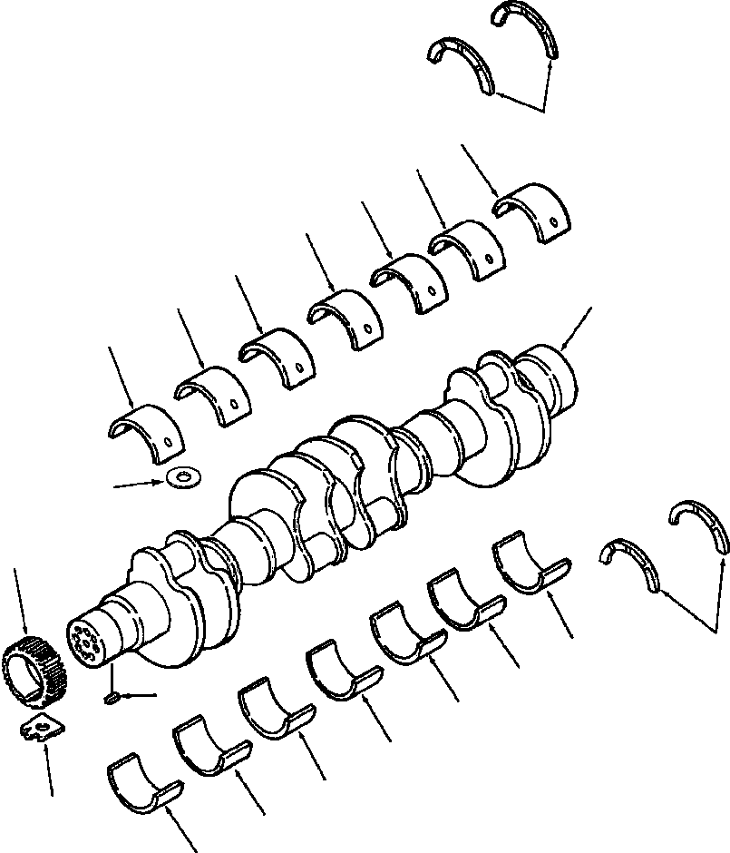 BEARING, MAIN (UPPER 1, 3 AND 5) 1239 421 H1 KOMATSU