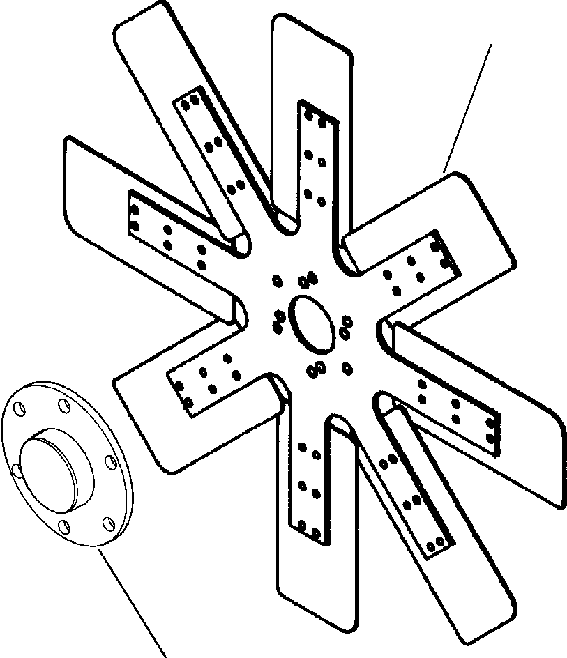 SPACER, FAN PILOT 1238 849 H91 KOMATSU