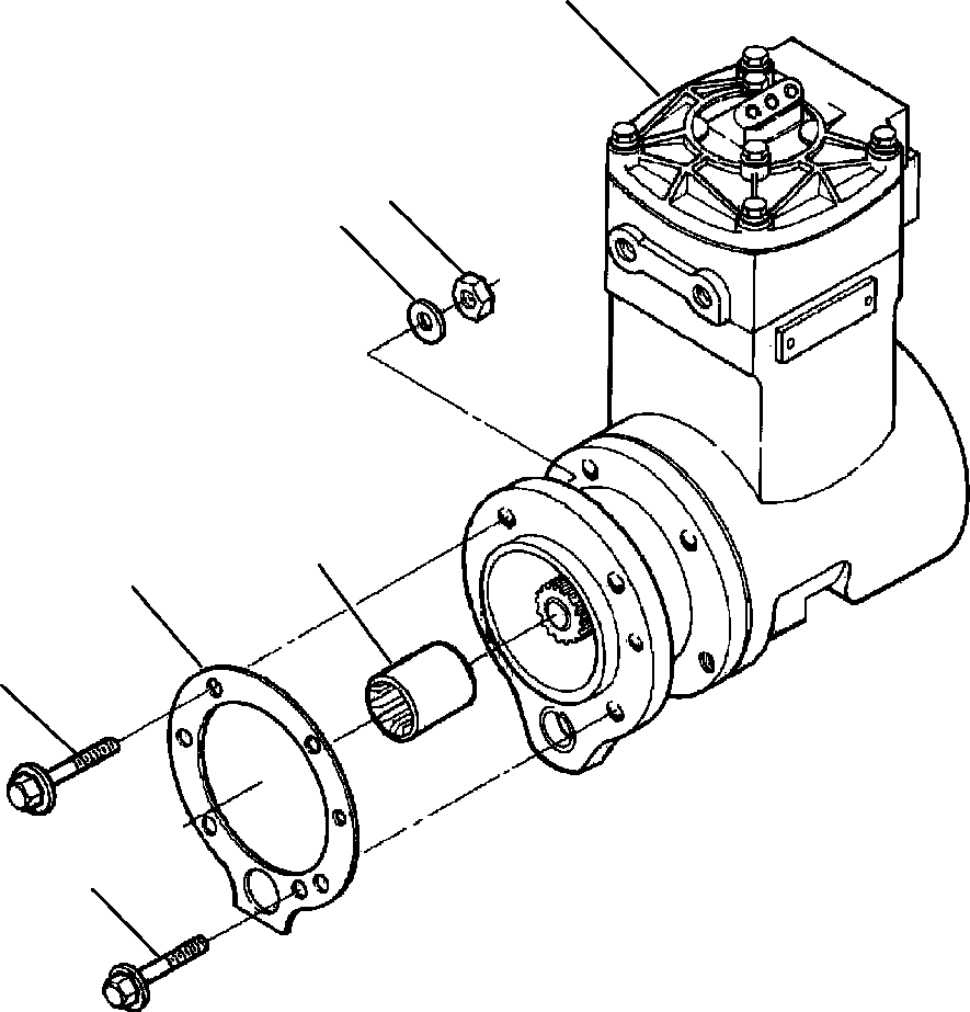 ASSEMBLY, AIR COMPRESSOR 1239 500 H91 KOMATSU