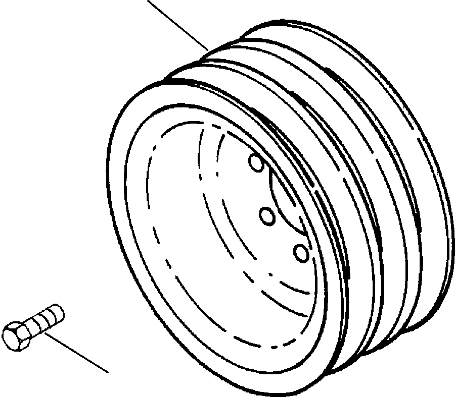 PULLEY, ACCESSORY DRIVE 1295 564 H91 KOMATSU