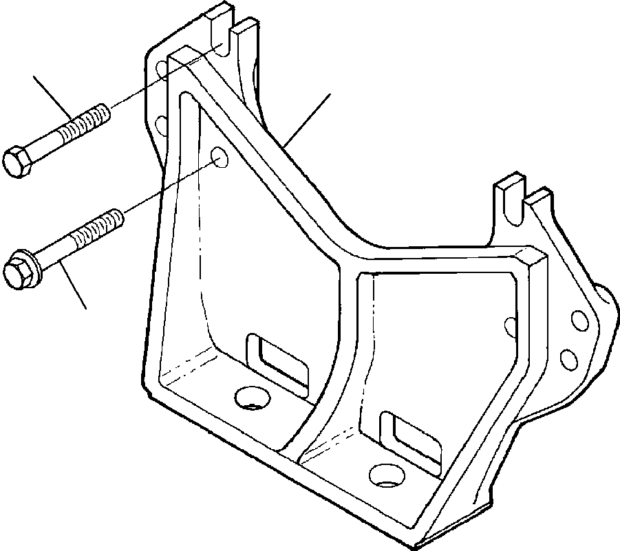 SUPPORT, FRONT ENGINE 1238 891 H2 KOMATSU