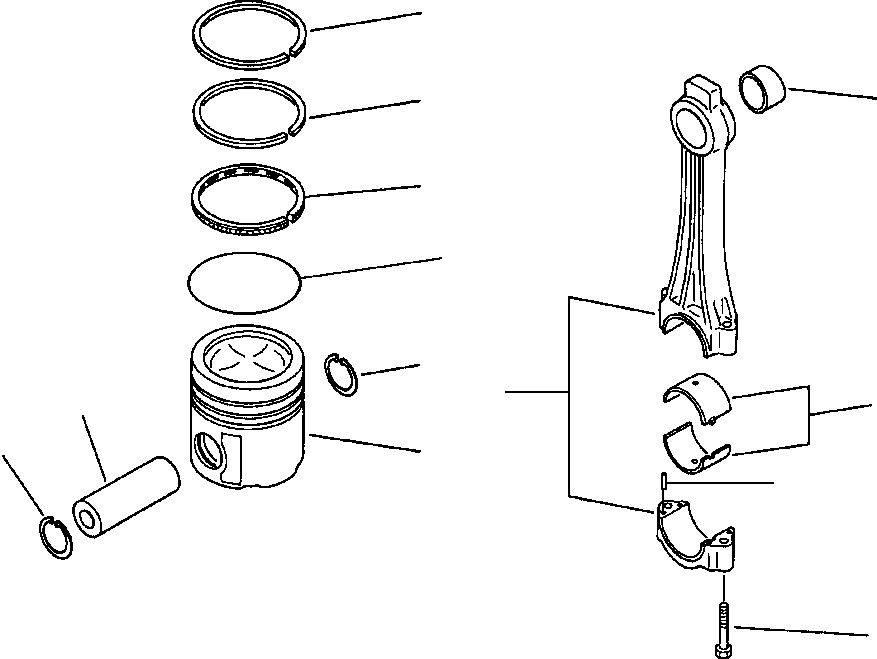 PISTON KIT, ENGINE 1295 918 H91 KOMATSU