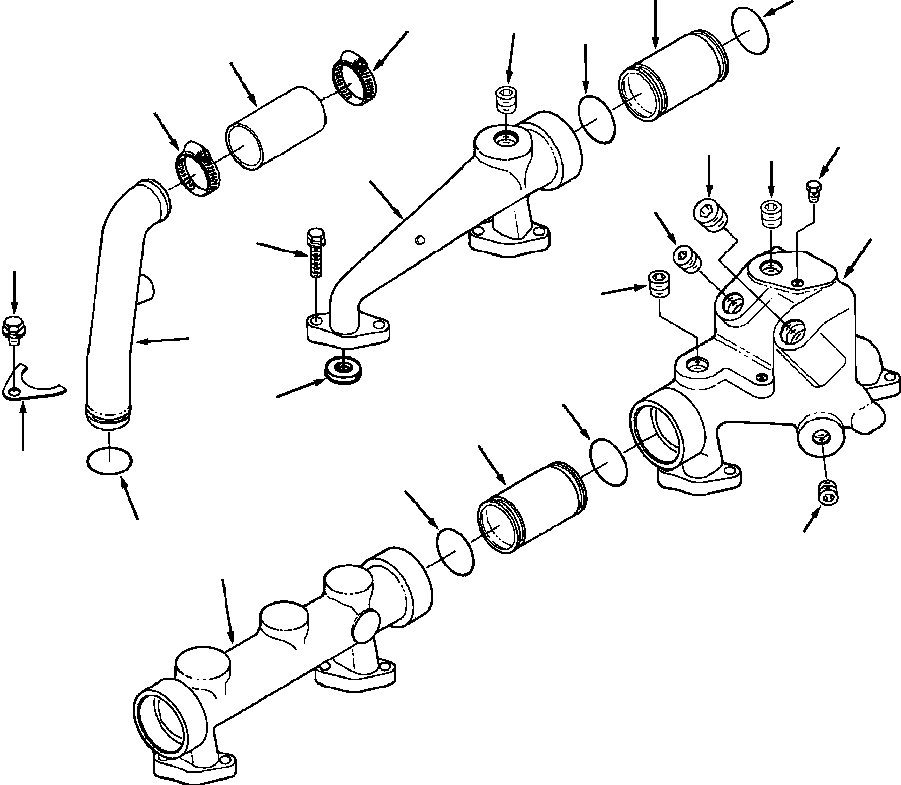 CONNECTION - WATER BYPASS 1238 261 H1 KOMATSU