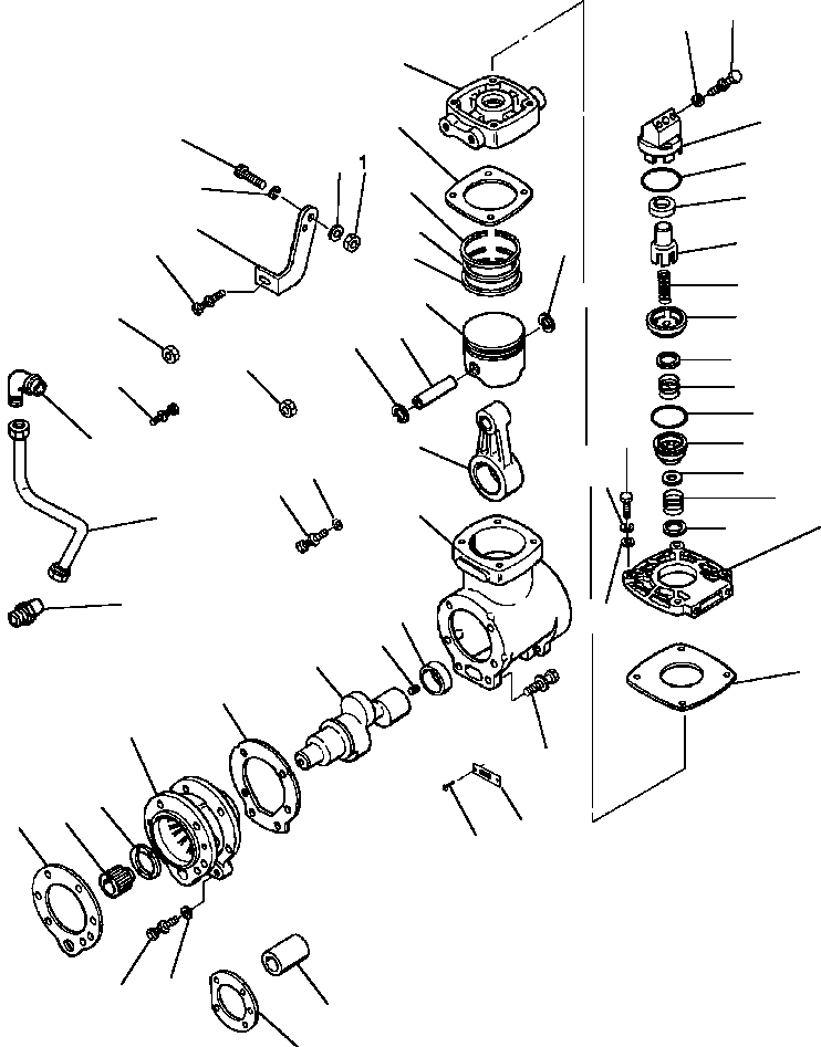 CRANKSHAFT, COMPRESSOR 1238 971 H1 KOMATSU