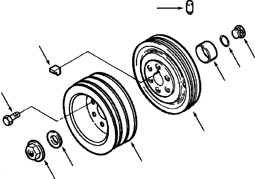 PULLEY - WATER PUMP 1267 659 H1 KOMATSU