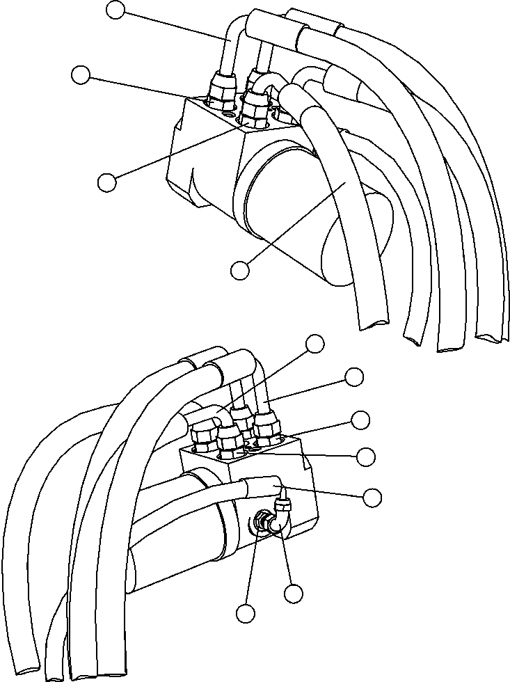 HOSE - TO PORT "R" (STEERING) HA5569 KOMATSU