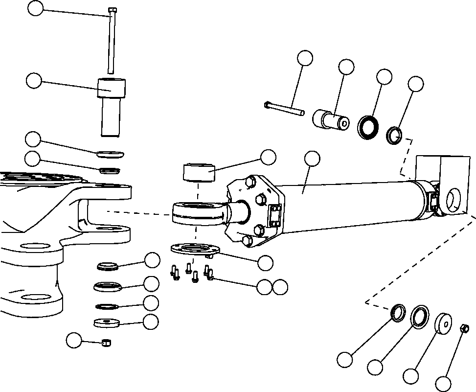 STEERING CYLINDER ASSEMBLY (SEE INDEX) EM0241 KOMATSU