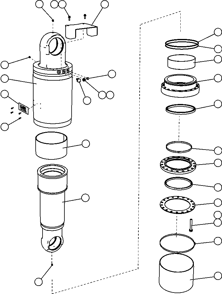 NOTE: (1) INCLUDED IN AK4941 REAR SUSPENSION AK4941 KOMATSU