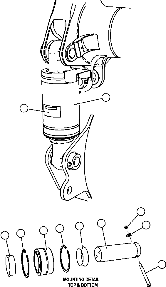 Ступенчатый болт - 5/8" - 11NC X 7.01" (AXLE END) (2) EM8121 KOMATSU