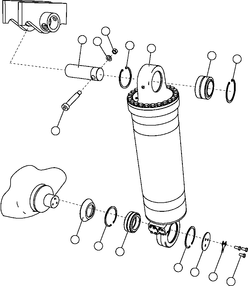 NOTE: (1) INCLUDED IN AK5664 UPPER HOIST PIN KIT. AK5664 KOMATSU