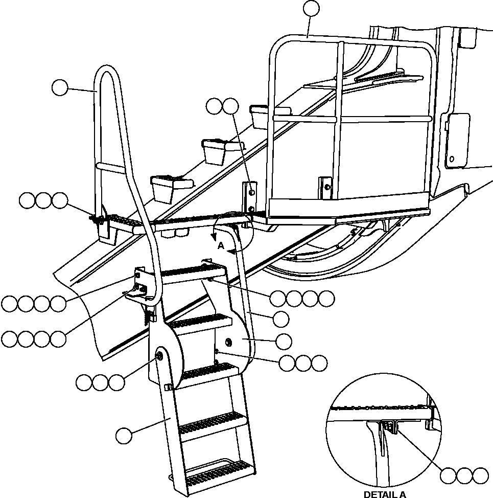 PLATFORM, ENGINE - LH EM9115 KOMATSU