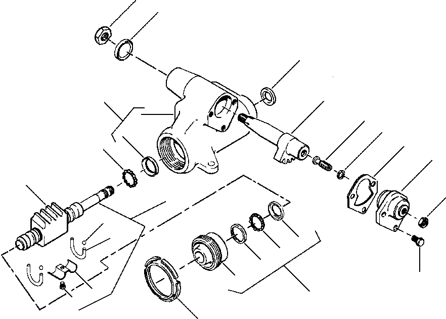 WORM, BALL NUT AND STEERING 1301 255 H91 KOMATSU