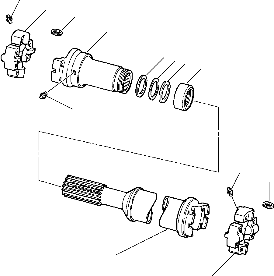 SHAFT, DRIVE - TRANSFER DRIVE TO FRONT AXLE 892 927 C91 KOMATSU