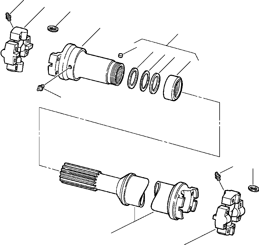 SHAFT, DRIVE - TRANSFER DRIVE TO FRONT AXLE 937 702 C91 KOMATSU