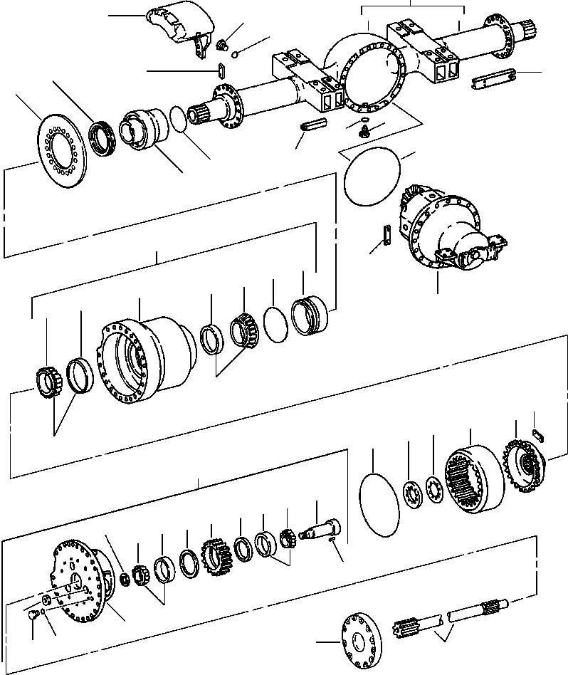AXLE ASSEMBLY, REAR 1212 002 H91 KOMATSU