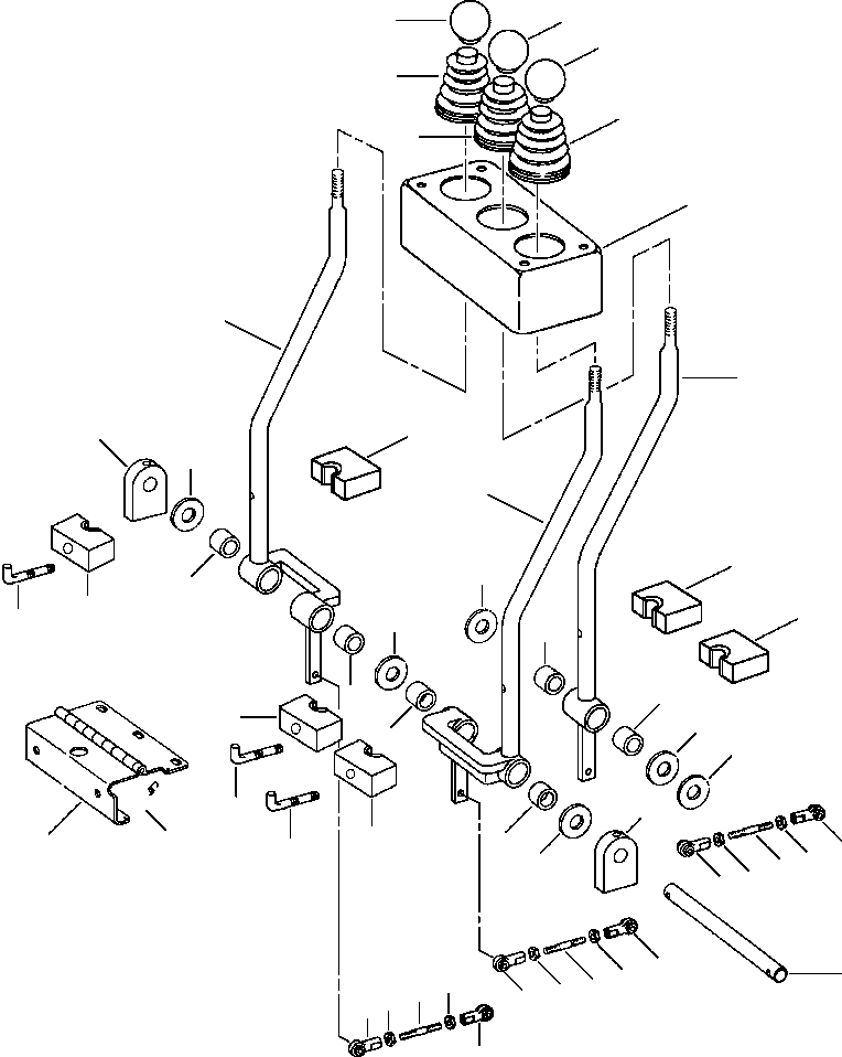 LEVER, AUXILIARY CONTROL 1219 348 H91 KOMATSU