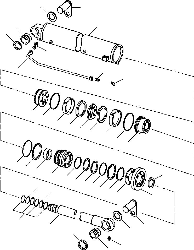 CYLINDER ASSEMBLY, BUCKET 1236 922 H92 KOMATSU