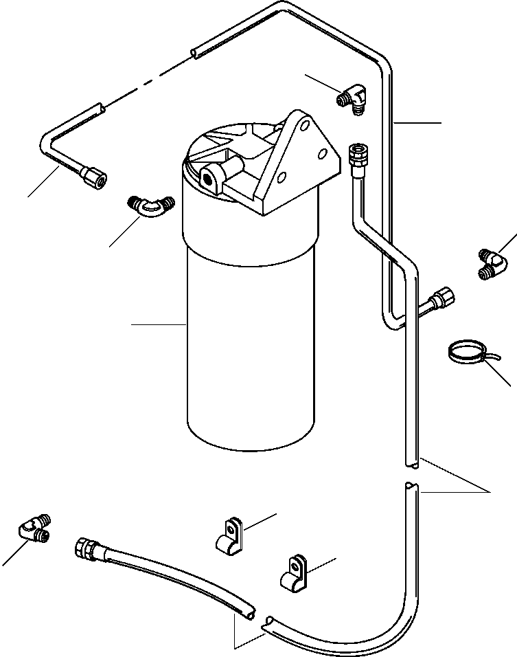 HOSE, RETURN 934 601 C1 KOMATSU