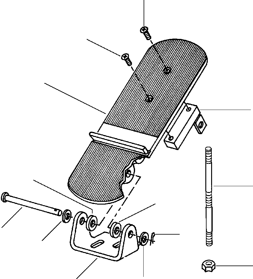 STUD, 5/16NC - CYLINDER MOUNTING 1102 176 C1 KOMATSU