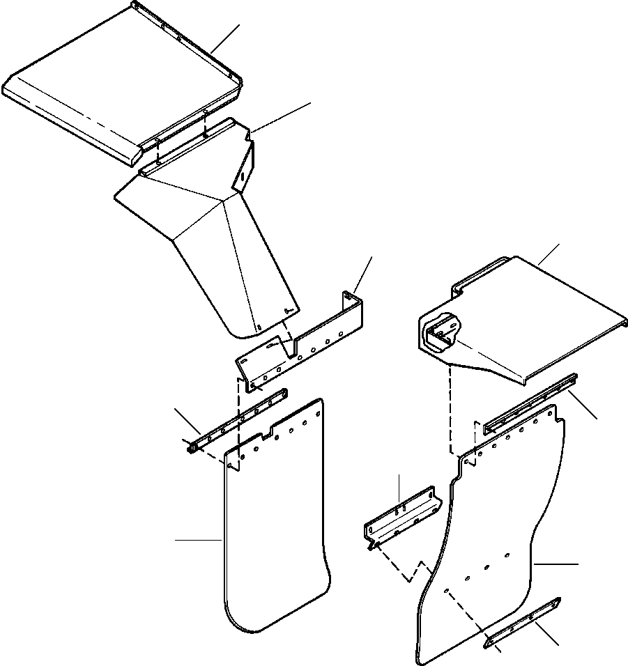 FENDER, RH REAR - CENTER 1173 488 C2 KOMATSU