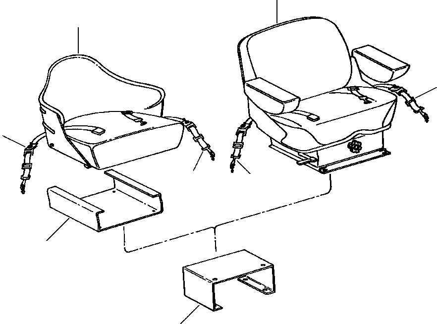 SUPPORT, SEAT - LOWER 1137 082 C1 KOMATSU