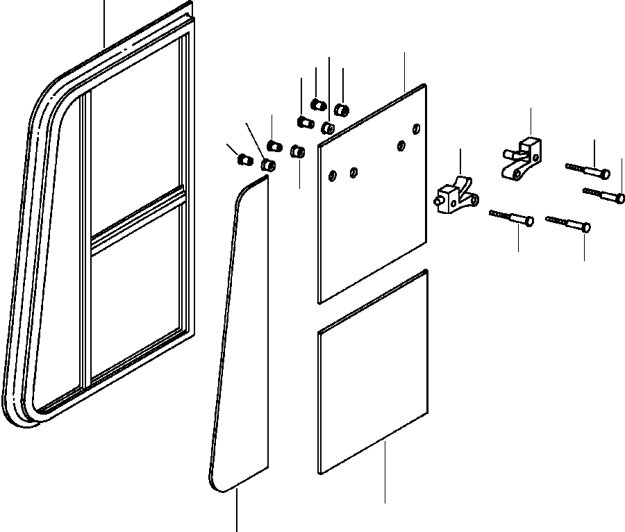 WINDOW ASSEMBLY, RIGHT HAND 1171 101 C91 KOMATSU