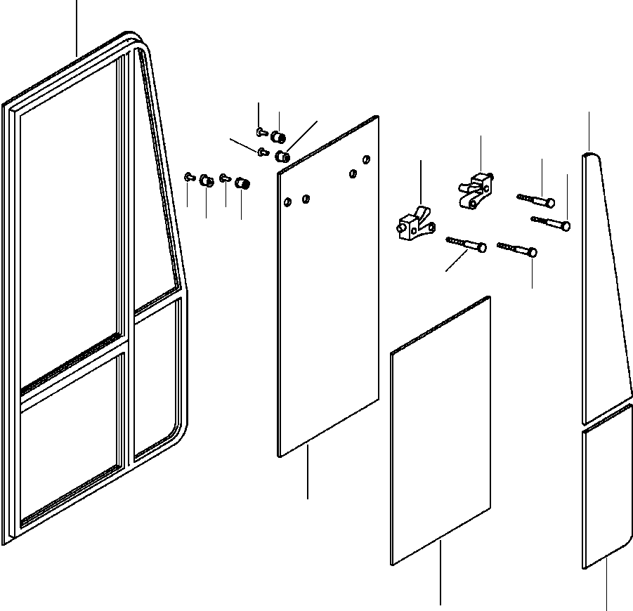 GLASS, FRONT - TOP 1173 792 C1 KOMATSU