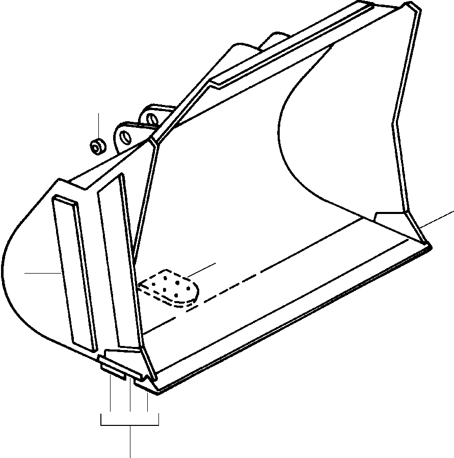BUCKET, STRAIGHT EDGE - 15.0 CU.YD 1172 177 C1 KOMATSU