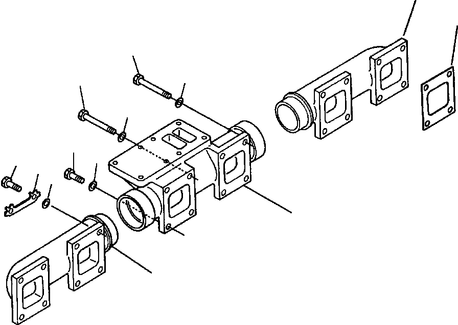 MANIFOLD, EXHAUST 1238 692 H1 KOMATSU