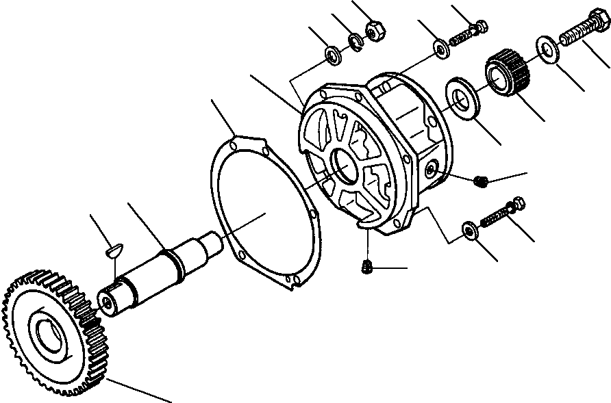 SHAFT, ACCESSORY DRIVE 1239 809 H1 KOMATSU