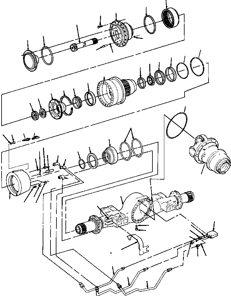 AXLE ASSEMBLY, REAR 1244 446 H91 KOMATSU