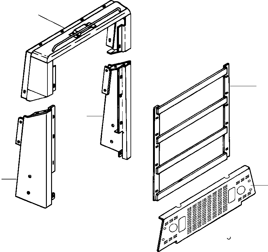 SUPPORT, GRILLE - UPPER 1305 562 H91 KOMATSU