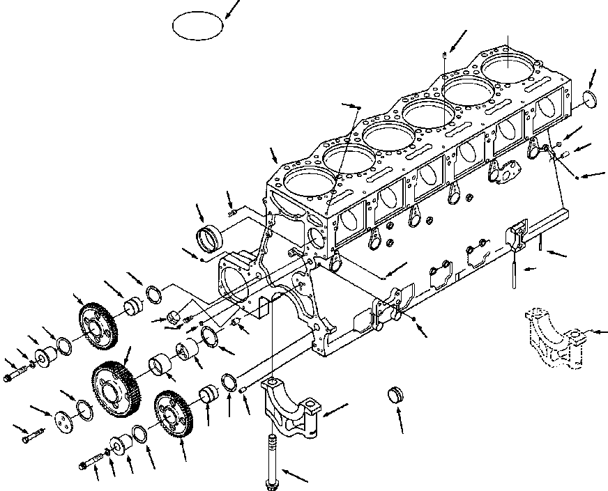 Блок цилиндров 1307 698 H91 KOMATSU