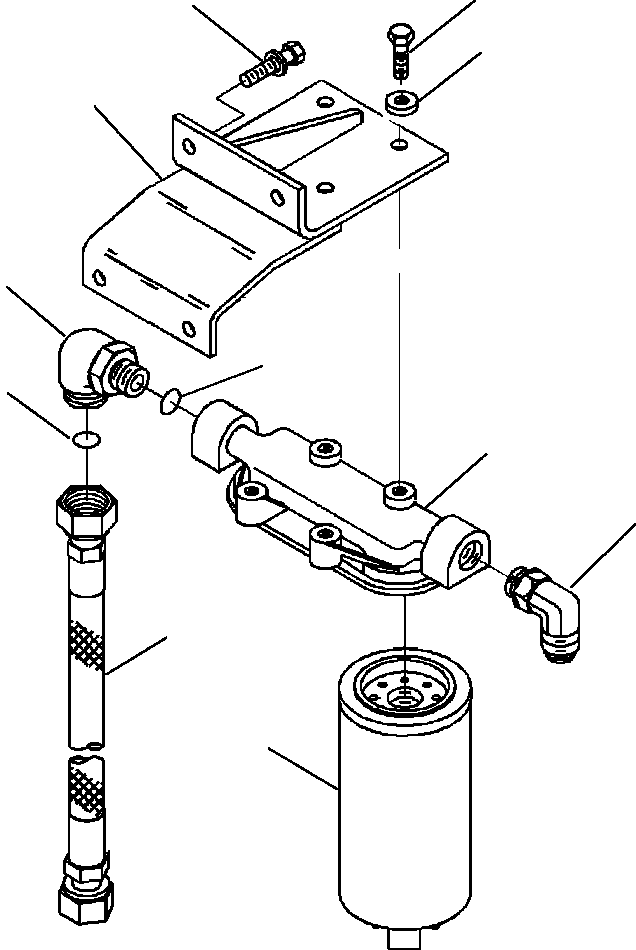 BRACKET, FILTER 1307 802 H1 KOMATSU