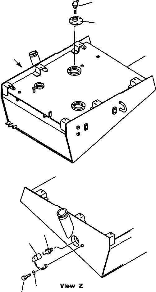 TANK, FUEL (MODIFIED PART) 426-U49-1110 KOMATSU