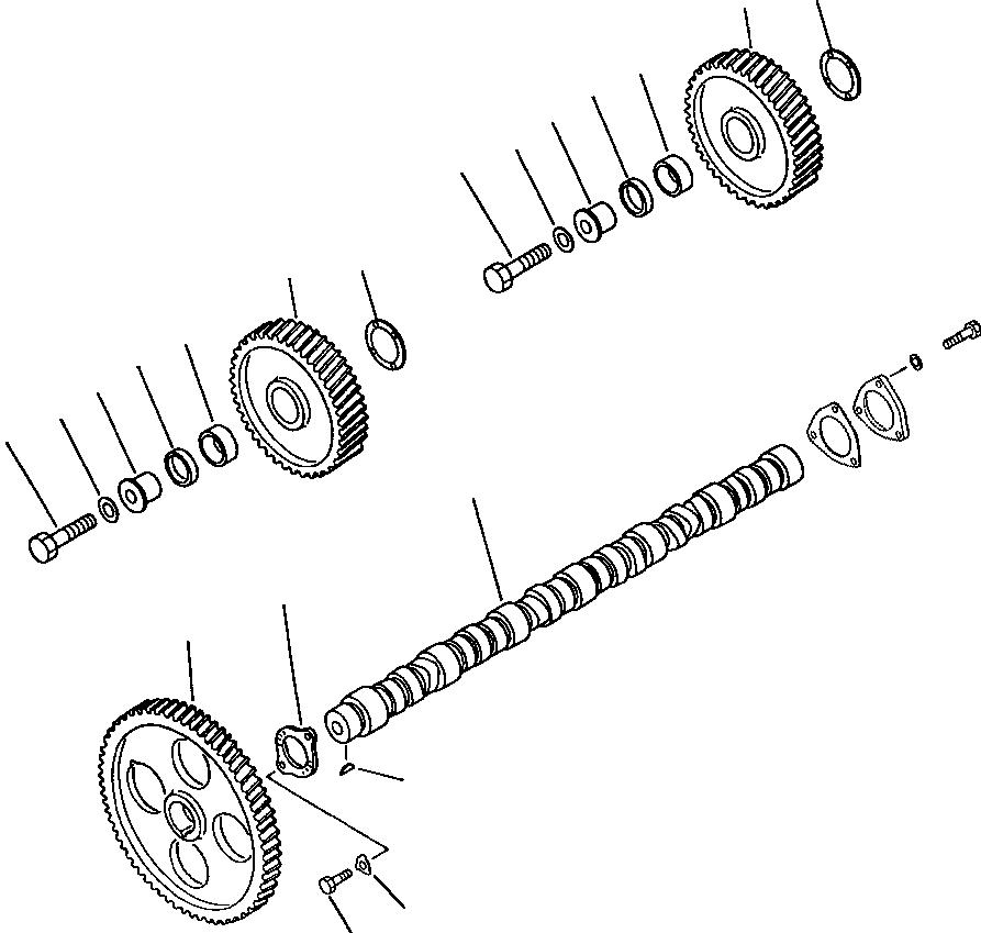 CAMSHAFT ASSEMBLY 1295 962 H91 KOMATSU