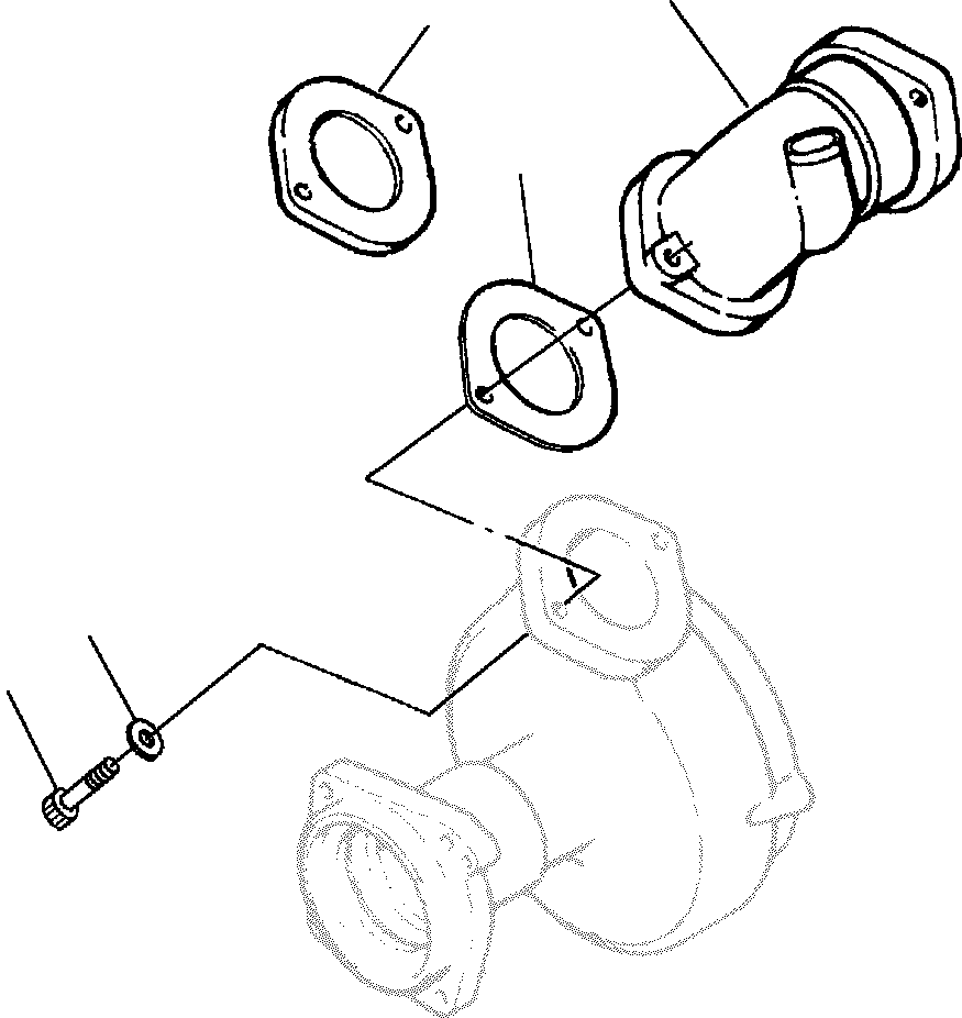 CONNECTION, WATER OUTLET 1295 984 H1 KOMATSU