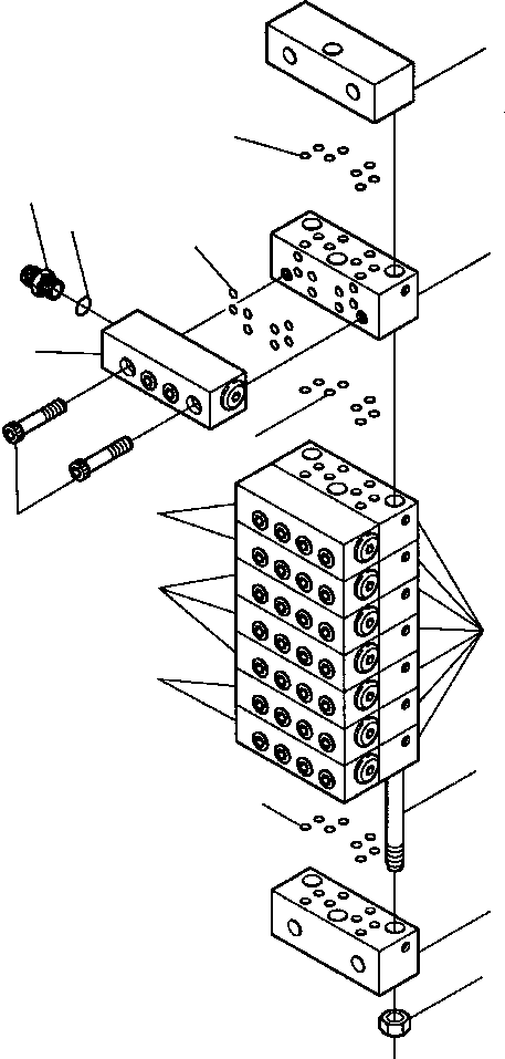 BLOCK ASSEMBLY, PRIMARY FEEDER 1208 440 H91 KOMATSU