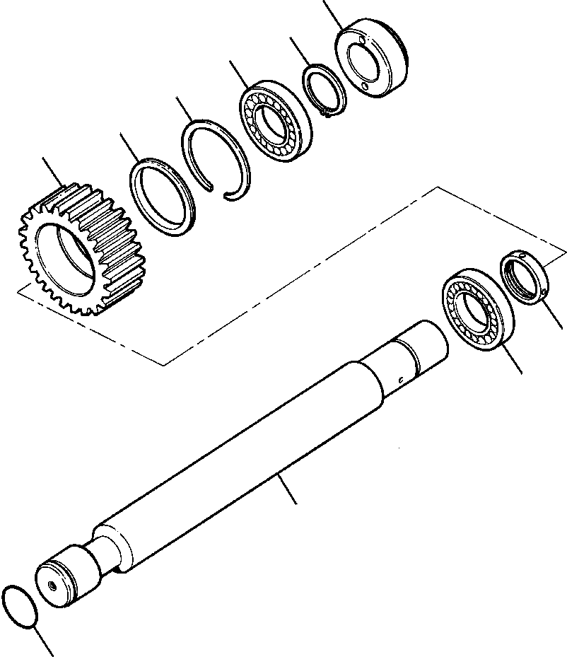 SHAFT, REVERSE IDLER 931 216 C2 KOMATSU